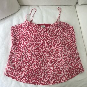 J.Crew traditional scalloped camisole, bright pink, size 10